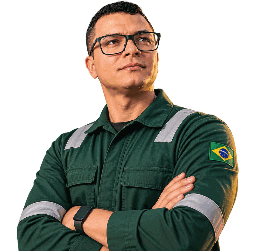 Professor Maicon Meneguci de uniforme, fundador do PratMat